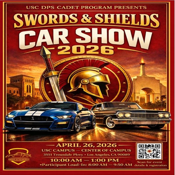Swords And Shields USC Car Show flyer April 2026